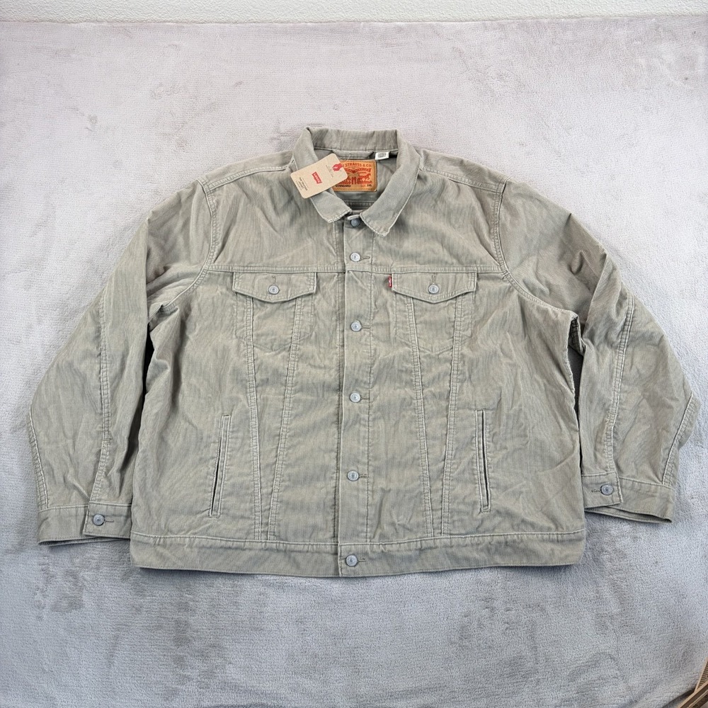 Levis The Trucker Western Corduroy Jacket in Sand Standard Fit Men 3XL NWT